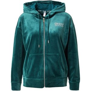 DKNY Performance Sportief sweatvest  donkergroen
