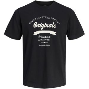 JACK & JONES Shirt  zwart / wit