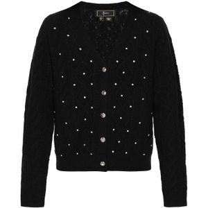 faina Gebreid vest  zwart