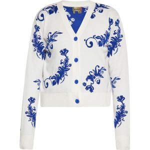 ebeeza Gebreid vest  blauw / wolwit