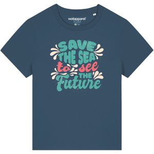 Watapparel Shirt 'Save the sea'  petrol / gemengde kleuren