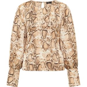 faina Blouse  beige / bruin / zwart