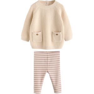 Next Set  lichtbeige / mokka / wit