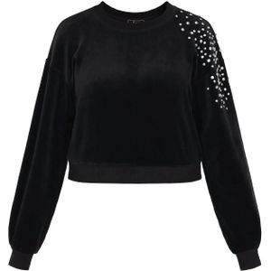 faina Sweatshirt 'Fashion Look'  zwart / transparant
