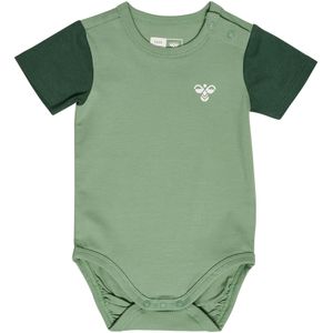 Hummel Rompertje/body  neongroen / donkergroen / wit