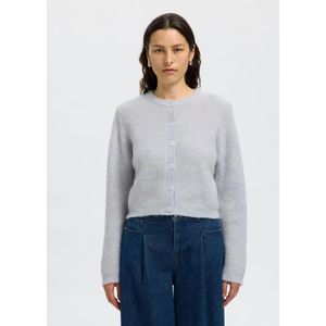 SELECTED Gebreid vest  pastelblauw