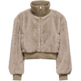 Onlwicki - Jas - Hoge Hals - Lange Mouwen - Geribde Manchetten - Ritssluiting