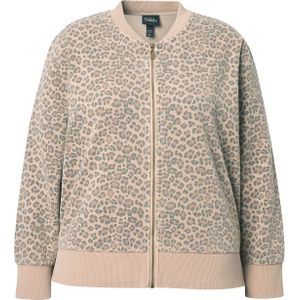 Ulla Popken Sweatvest  cappuccino / donkergrijs