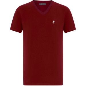 Jacey Quinn Shirt  bordeaux / wit