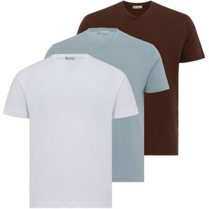 Dandalo Shirt  bruin / petrol / wit