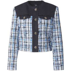 BOSS Tussenjas 'Josola'  lichtblauw / donkerblauw / wit