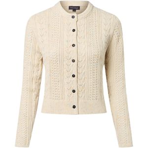 Franco Callegari Gebreid vest  ecru / hemelsblauw / oranje