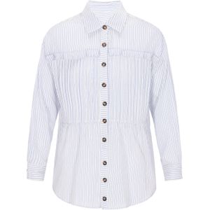 SANIKA Blouse 'Fashion Look'  blauw / wit