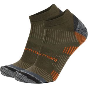 normani Sportsokken  grijs gemêleerd / olijfgroen / oranje / zwart