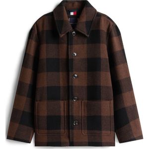 Tommy Hilfiger - Oversized Overhemdjack - Geruit - Heren - Wolmix