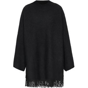 IZIA Oversized trui 'Boho'  zwart