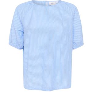 Blouse - Gestreept - Katoen - Losse Pasvorm - Knoopsluiting