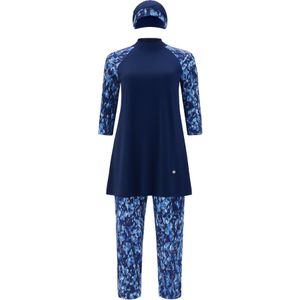 C&City Badpakjurk  marine / neonblauw