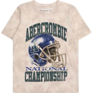 Abercrombie & Fitch Shirt 'CHAMPIONSHIP'  blauw / taupe / groen