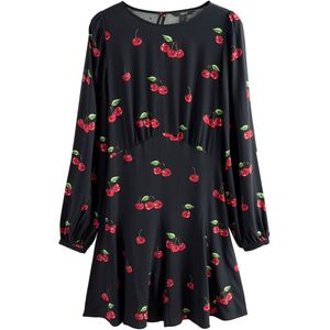 Next Jurk  groen / rood / zwart