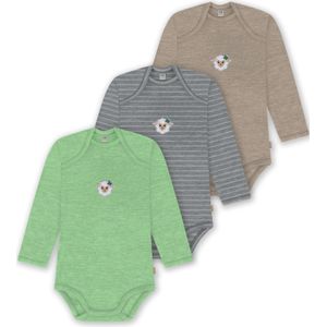 normani Rompertje/body 'Auckland'  beige / grijs / groen / wit