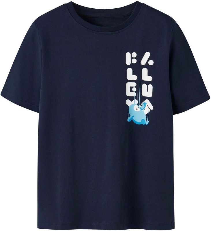 T-shirt - Regular Fit - Korte Mouwen - Jersey - Rubberen Print