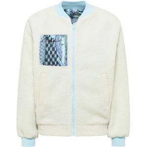 Carlo Colucci Fleece jas 'Espositello'  blauw / zwart / wit