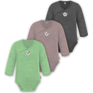 normani Rompertje/body  antraciet / groen / rosa