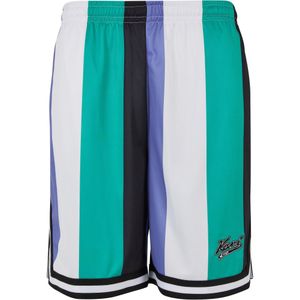 Karl Kani Broek  smoky blue / jade groen / zwart / wit