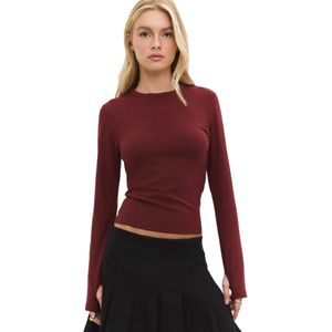 No Matter What Top  karmijnrood