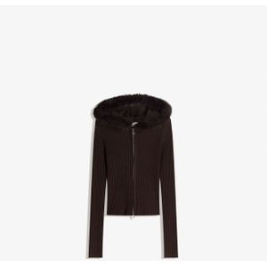 Bershka Gebreid vest  donkerbruin