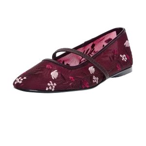 Pull&Bear Ballerina met riempjes  rosa / grenadine / bourgogne