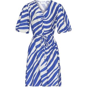 SISTERS POINT Zomerjurk 'NOIR-DR'  kobaltblauw / wit
