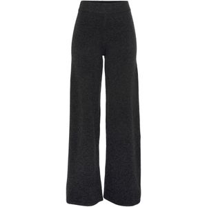 Lascana - Tricotbroek - Loungebroek - Antraciet - Met Ribboorden