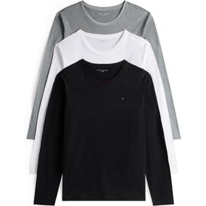 TOMMY HILFIGER Shirt  grijs gemêleerd / zwart / wit