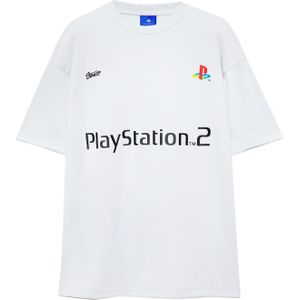 Pull&Bear Shirt 'PLAYSTATION'  lichtgrijs / zwart