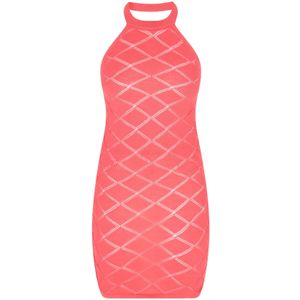 IZIA Gebreide jurk 'Spring Summer'  koraal