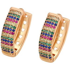 faina Oorbellen  blauw / rose-goud / groen / rood