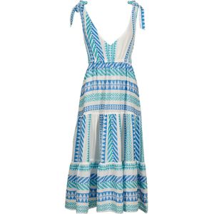 South Beach Jurk  aqua / lichtblauw / wit