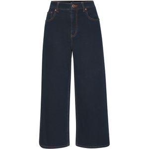 Lascana - 7/8 Jeans - Dark Blue Denim - Straight-leg - Van Katoen-Denim
