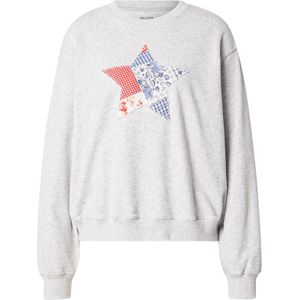HOLLISTER Sweatshirt  enziaan / lichtgrijs / rood / wit