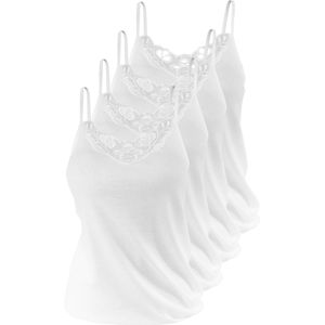 Yenita - Onderhemd - Wit - 4 Pack - Jersey
