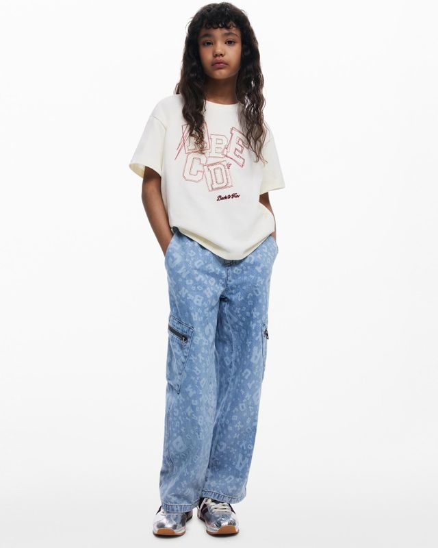 Desigual - T-shirt - Multicolor - Regular Fit - Korte Mouwen