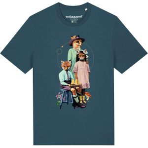 Watapparel Shirt 'Fancy Fox'  petrol / gemengde kleuren