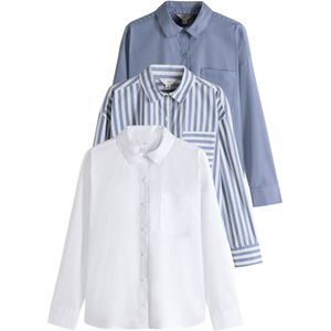 The Set Overhemd  blauw / wit