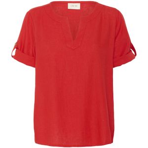 Cream Blouse  knalrood