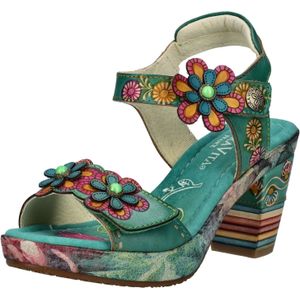 Laura Vita Sandalen met riem  petrol