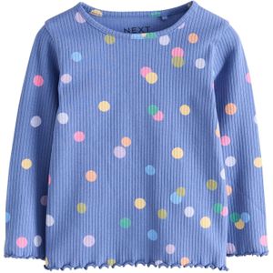 Next Shirt 'gerippt'  blauw / geel / lila / pink