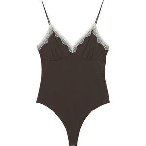 Pull&Bear Shirt body  chocoladebruin