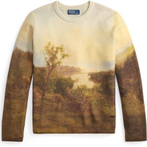 Polo Ralph Lauren Trui  lichtbeige / bruin / lichtgeel / olijfgroen